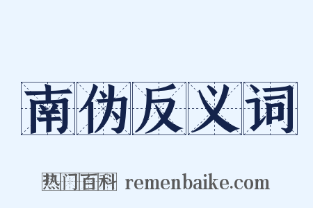 南伪反义词是什么意思的图片